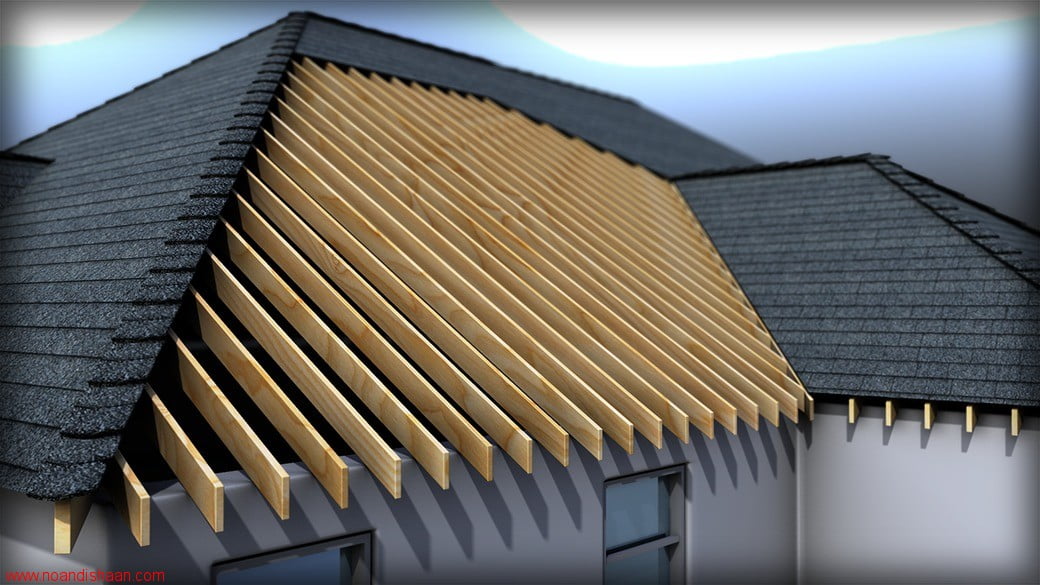 زیرسازی و سازه نگهدارنده سقف شیبدار